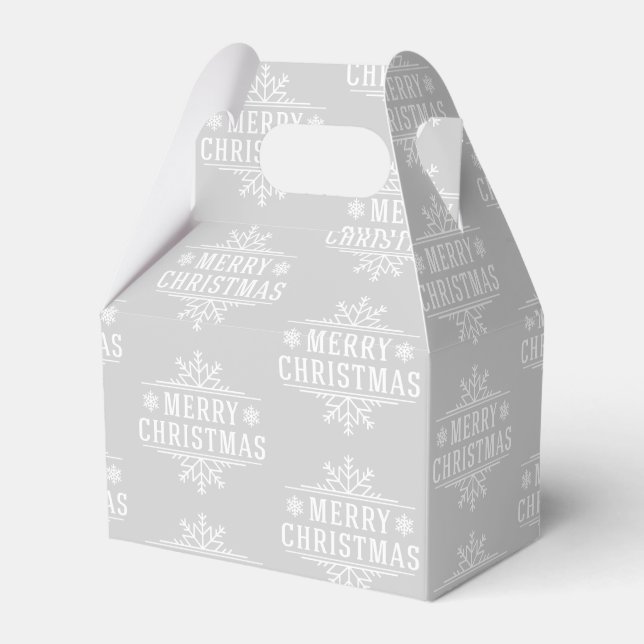 Christmas Snowflakes Favour Box (Front Side)