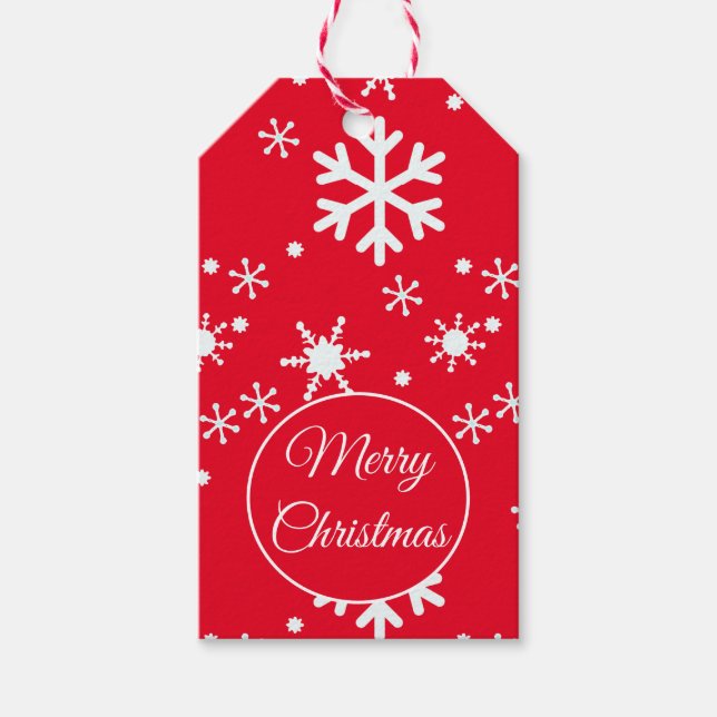 Christmas snowflakes gift tag (Front)