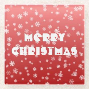 Christmas Snowflakes Glass Coaster