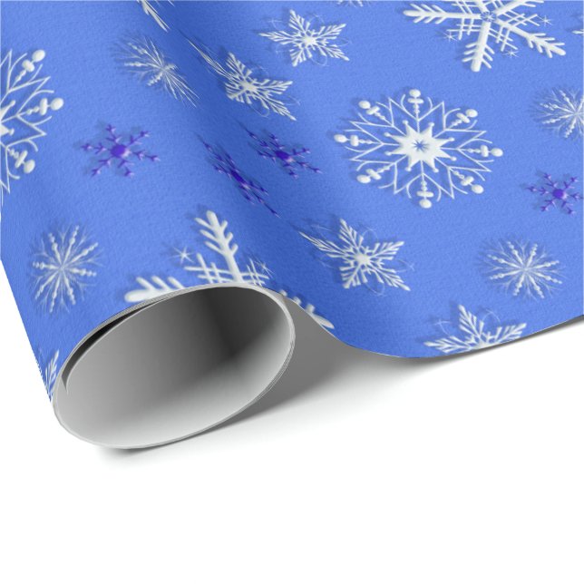 christmas snowflakes holiday pattern wrapping paper (Roll Corner)