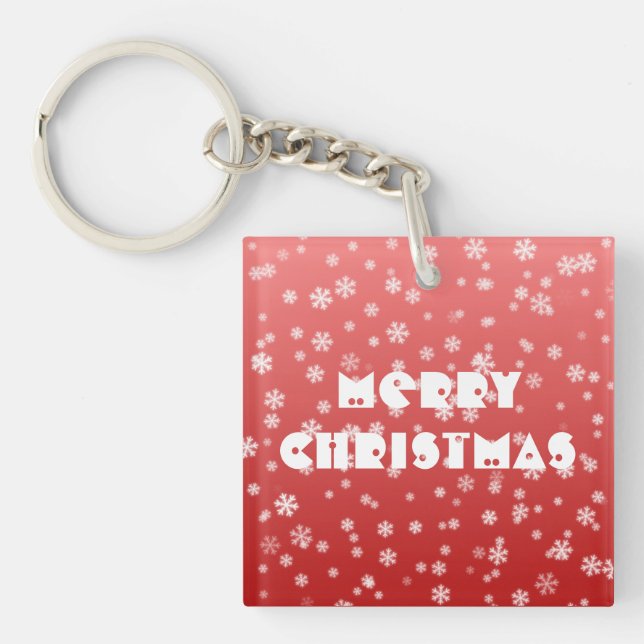Christmas Snowflakes Key Ring (Front)