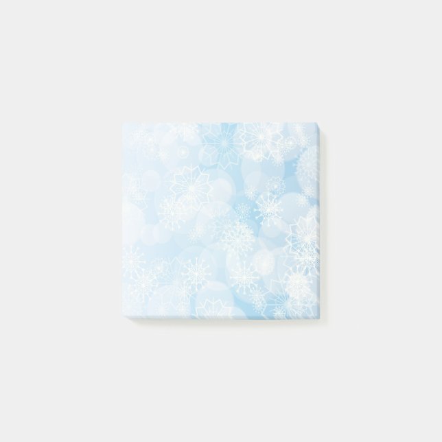 Christmas snowflakes on a blue background        post-it notes (Front)