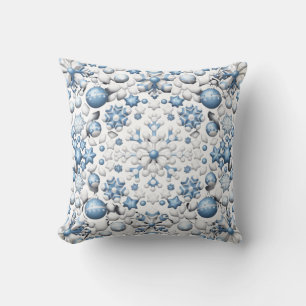 Christmas snowflakes pattern cushion