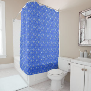christmas snowflakes pattern shower curtain