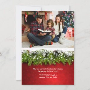 Christmas Snowflakes Photo Card