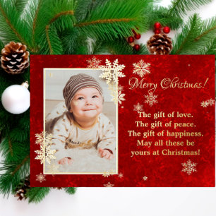 Christmas snowflakes photo wishes