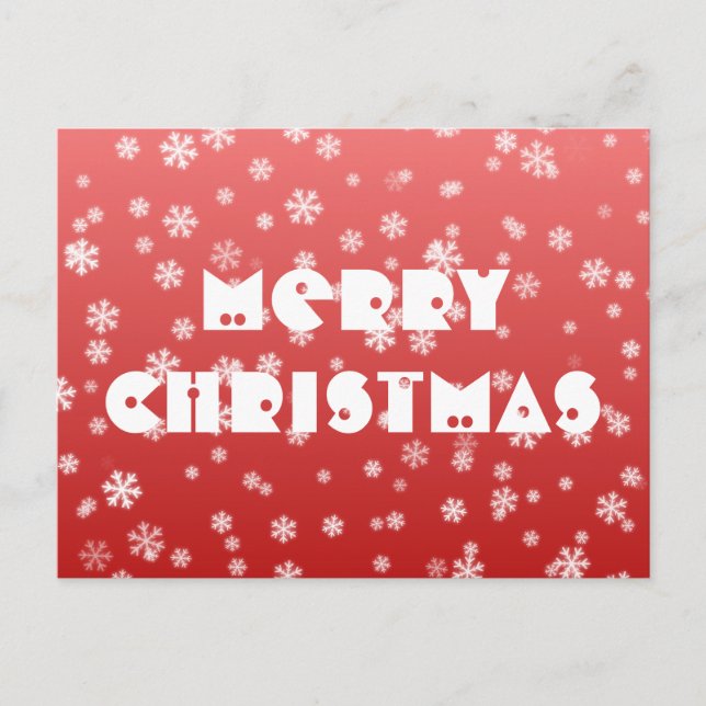 Christmas Snowflakes Postcard (Front)