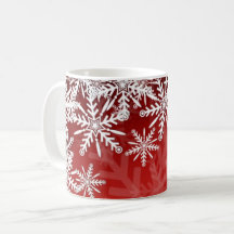 Christmas snowflakes pretty coffee mug.