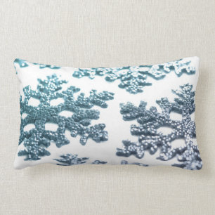 Christmas snowflakes snow flake glitter cushion