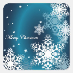 Christmas Snowflakes Square Sticker