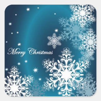 Christmas Snowflakes Square Sticker