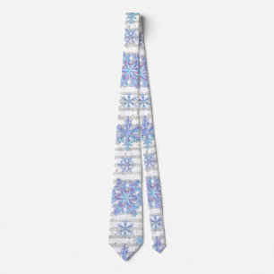 Christmas snowflakes tie