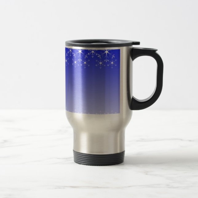 Christmas snowflakes travel mug (Right)