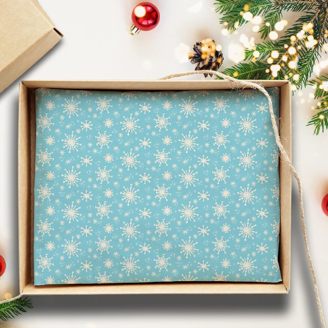 Christmas Snowflakes Winter Blue Holiday Fun  Tissue Paper (Creator Uploaded)