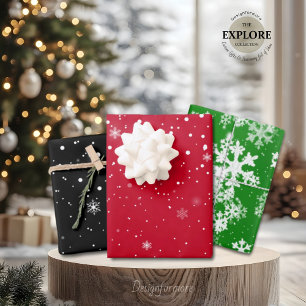 Christmas snowflakes WRAPPING PAPER SHEETS
