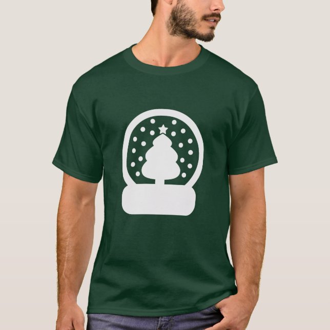 Christmas Snowglobe Icon T-Shirt (Front)