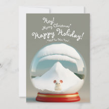 christmas snowglobe mountain mouse