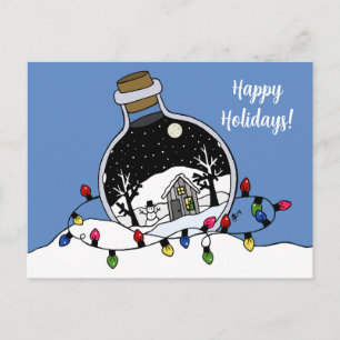 Christmas Snowglobe Postcard