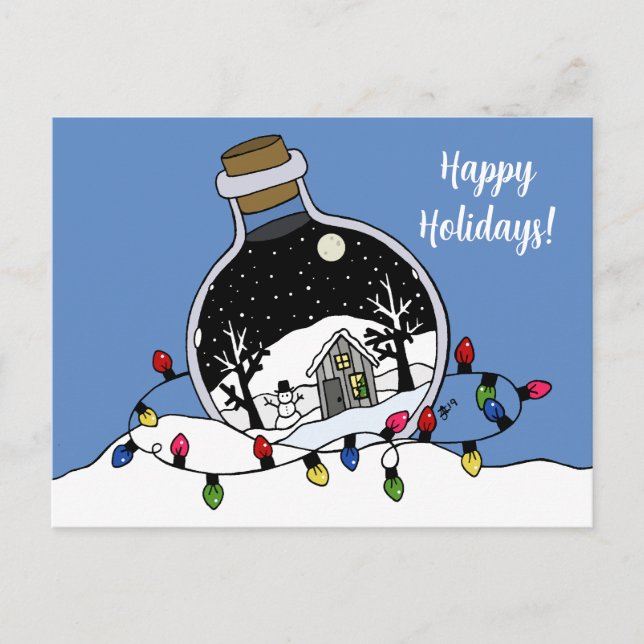 Christmas Snowglobe Postcard (Front)