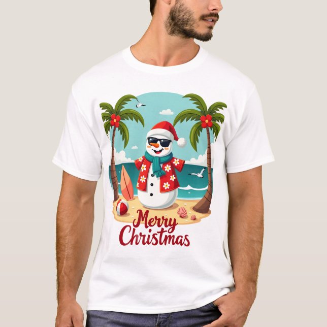 christmas Snowman (1) T-Shirt (Front)