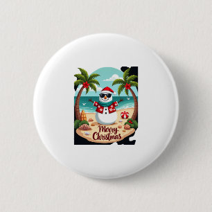 christmas Snowman (2) 6 Cm Round Badge