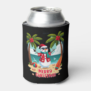 christmas Snowman (2) Can Cooler