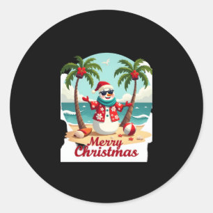 christmas Snowman (3) Classic Round Sticker