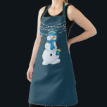 Christmas Snowman Apron<br><div class="desc">Christmas Snowman Apron Whether you are cooking at home, hosting a summer BBQ, or creating arts & crafts- do so in style with our fully customisable aprons! Made of a top quality polyester, our fully sublimation designs will definitely make a great impression on your guests. Available in 3 sizes for...</div>