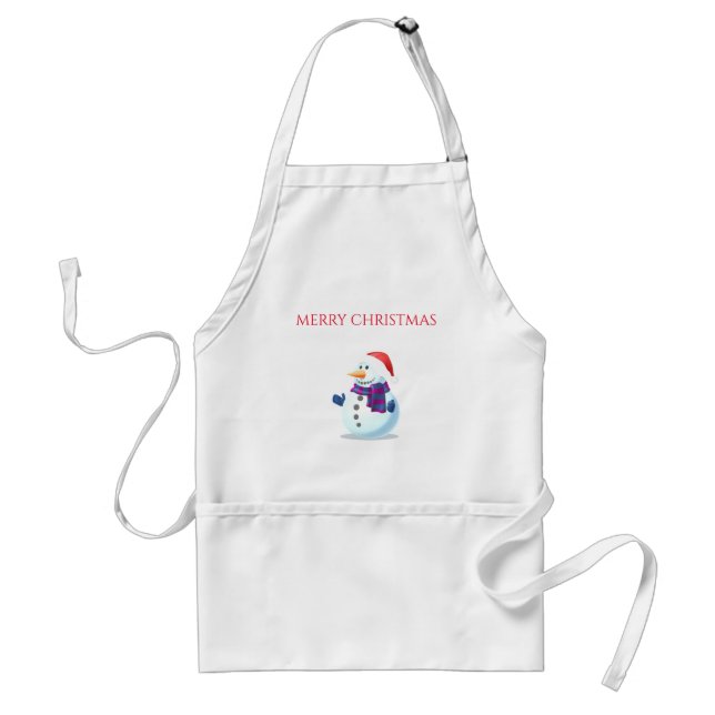 Christmas snowman apron. standard apron (Front)