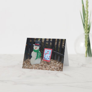Christmas Snowman at the Farm Thank You Card