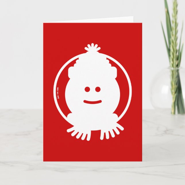 Christmas Snowman Avatar Holiday Card (Front)