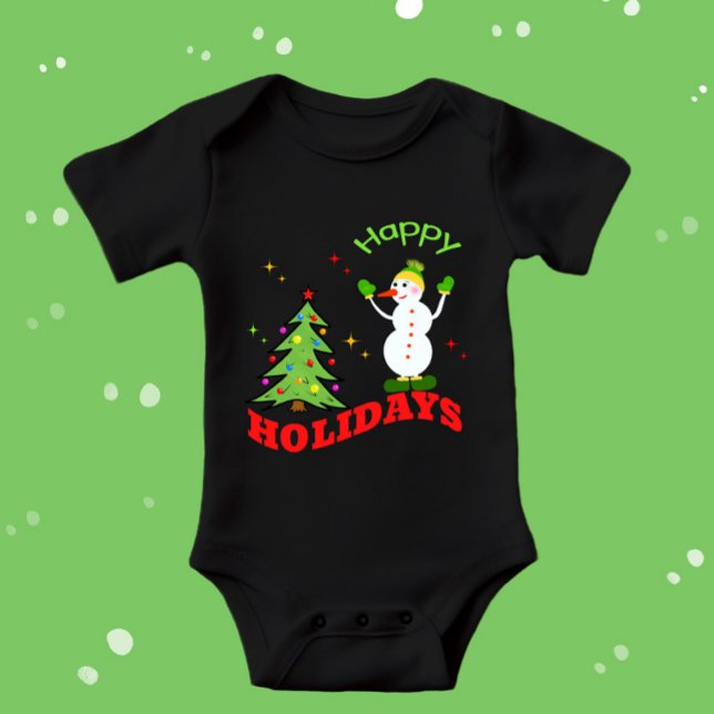 Christmas snowman  baby bodysuit (Creator Uploaded)
