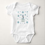 Christmas Snowman Baby Bodysuit<br><div class="desc">Christmas Snowman Baby Bodysuit</div>