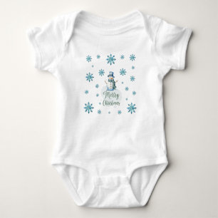 Christmas Snowman Baby Bodysuit