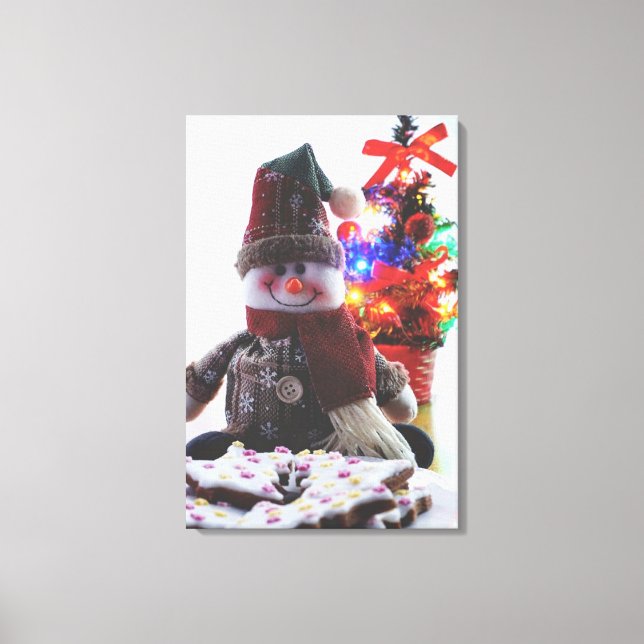 CHRISTMAS SNOWMAN  CANVAS PRINT (Front)