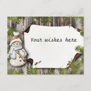 Christmas snowman card