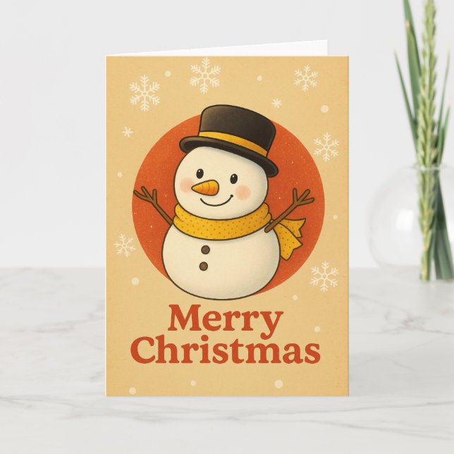 Christmas Snowman Card (Front)