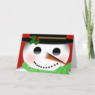 CHRISTMAS - SNOWMAN - CHILDREN HOLIDAY CARD