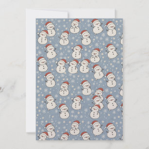 Christmas Snowman, Christmas postcard flat card