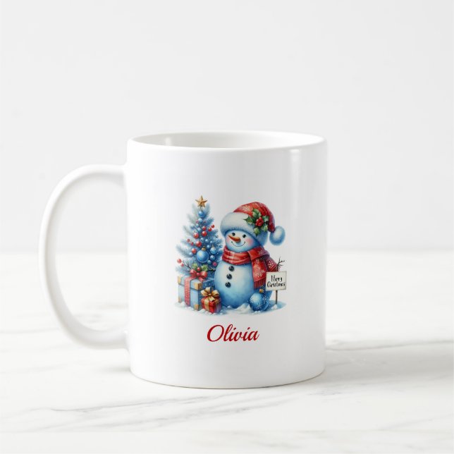 Christmas Snowman Coffee Mug (Left)