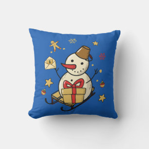 Christmas Snowman Cushion