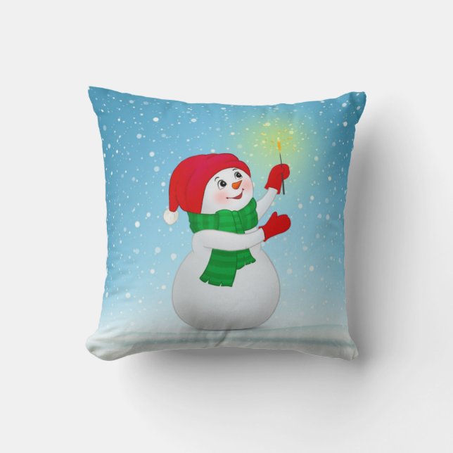 Christmas Snowman Cushion (Front)