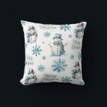 Christmas Snowman  Cushion<br><div class="desc">Christmas Snowman Throw Pillow</div>