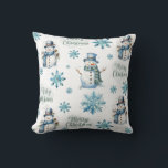 Christmas Snowman  Cushion<br><div class="desc">Christmas Snowman Throw Pillow</div>