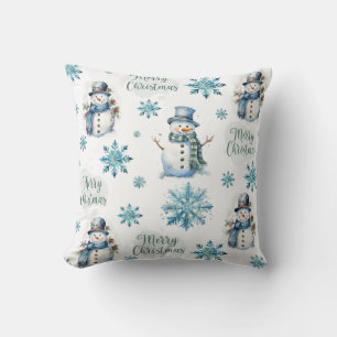 Christmas Snowman  Cushion