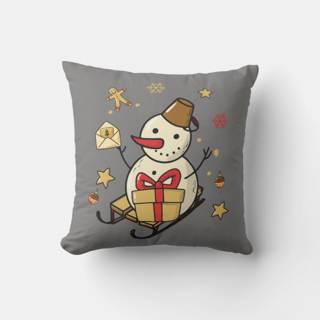 Christmas Snowman Cushion (Front)