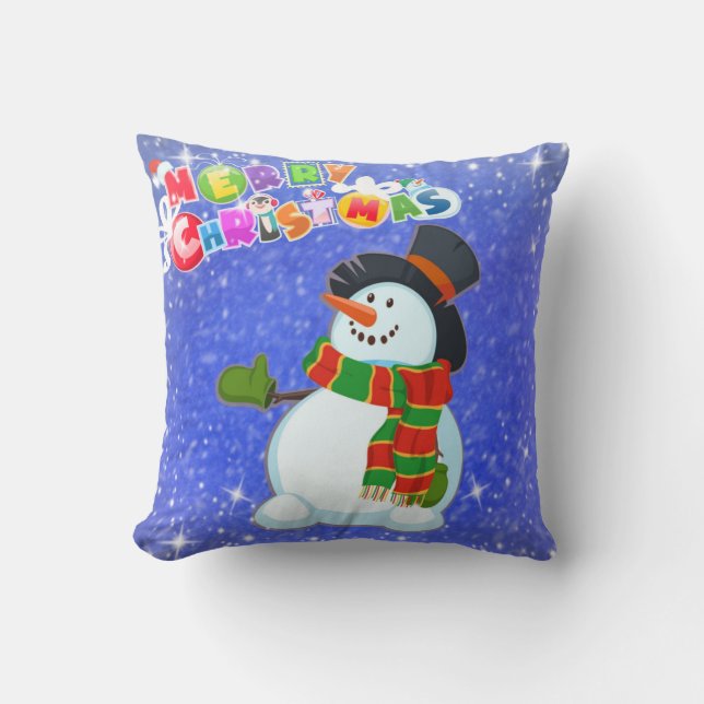 Christmas Snowman Cushion (Front)