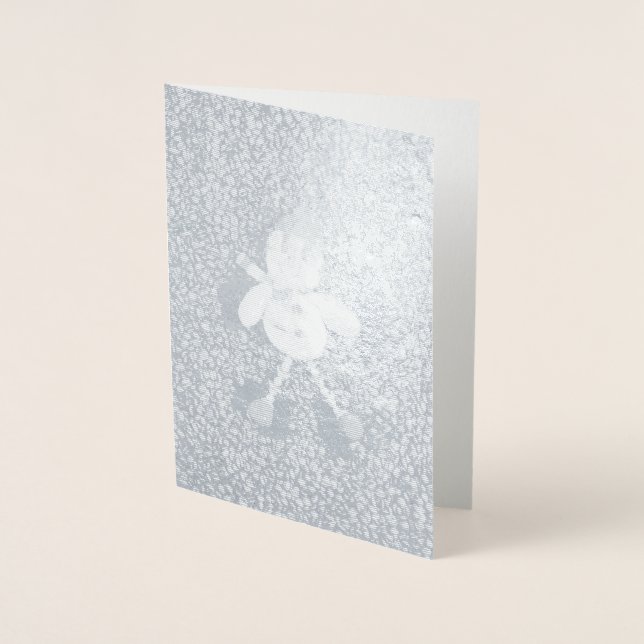 Christmas snowman decoration foil card (Front)