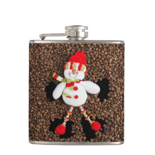 Christmas snowman decoration hip flask