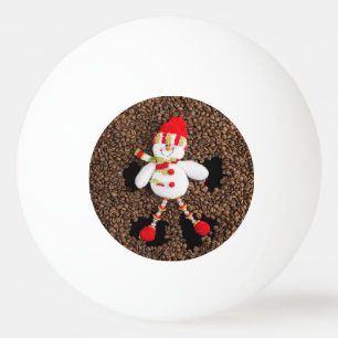 Christmas snowman decoration ping pong ball